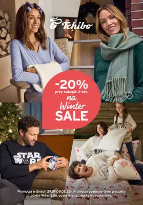 Tchibo - gazetka promocyjna 20% przy 2 szt. na Winter SALE w Tchibo! od czwartku 29.01 do poniedziałku 09.02