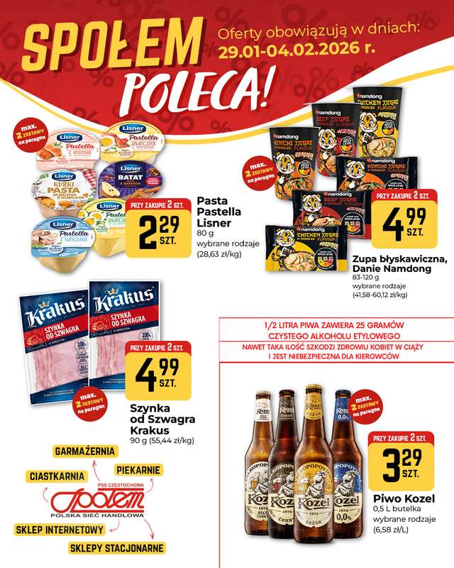 Społem Częstochowa - gazetka promocyjna Plakaty promocyjne od czwartku 29.01 do środy 04.02 - strona 3