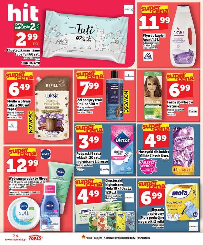 TOPAZ - gazetka promocyjna Nowa gazetka od czwartku, 05.02 od czwartku 05.02 do środy 11.02 - strona 24