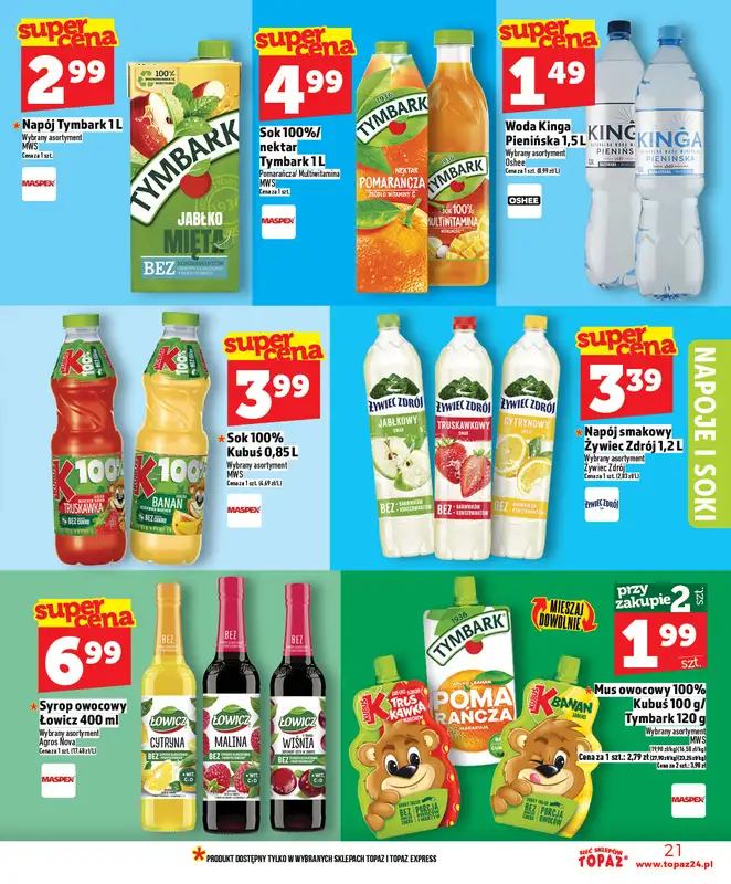 TOPAZ - gazetka promocyjna Nowa gazetka od czwartku, 05.02 od czwartku 05.02 do środy 11.02 - strona 21