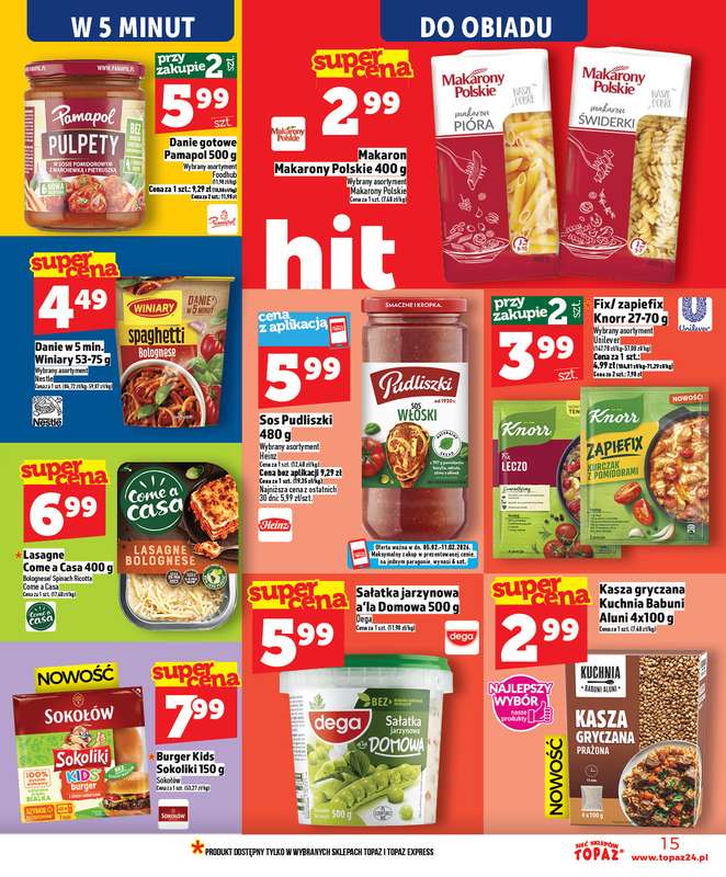 TOPAZ - gazetka promocyjna Nowa gazetka od czwartku, 05.02 od czwartku 05.02 do środy 11.02 - strona 15