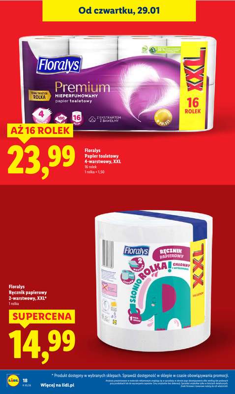 Lidl - gazetka promocyjna Oferta od czwartku od czwartku 29.01 do soboty 31.01 - strona 18