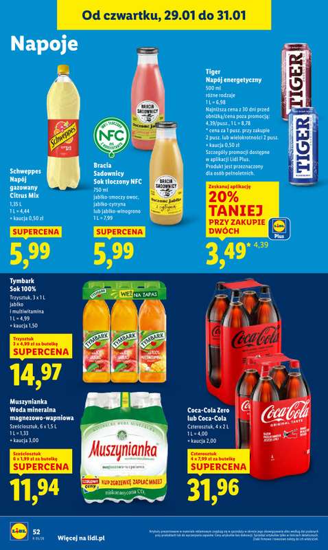 Lidl - gazetka promocyjna Oferta od czwartku od czwartku 29.01 do soboty 31.01 - strona 52
