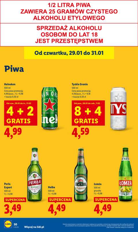 Lidl - gazetka promocyjna Oferta od czwartku od czwartku 29.01 do soboty 31.01 - strona 50