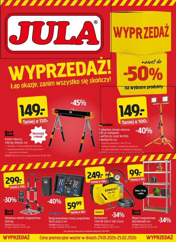 Jula - gazetka promocyjna Gazetka od czwartku 29.01 do środy 25.02
