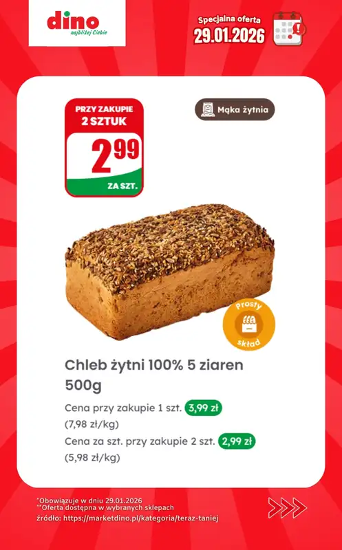Dino - gazetka promocyjna Specjalna oferta na 29.01.2026 - promocje spoza gazetki od czwartku 29.01 do czwartku 29.01 - strona 3
