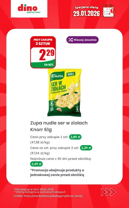 Dino - gazetka promocyjna Specjalna oferta na 29.01.2026 - promocje spoza gazetki od czwartku 29.01 do czwartku 29.01 - strona 9