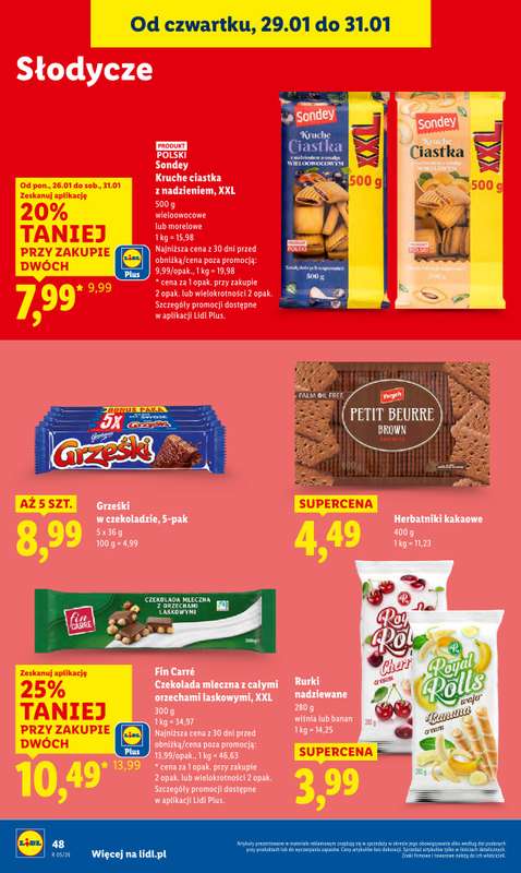 Lidl - gazetka promocyjna Oferta od czwartku od czwartku 29.01 do soboty 31.01 - strona 48