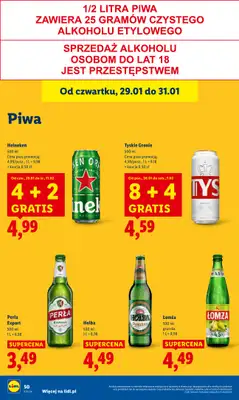 Lidl - gazetka promocyjna Oferta od czwartku od czwartku 29.01 do soboty 31.01 - strona 50