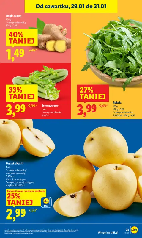 Lidl - gazetka promocyjna Oferta od czwartku od czwartku 29.01 do soboty 31.01 - strona 23