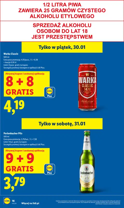 Lidl - gazetka promocyjna Oferta od czwartku od czwartku 29.01 do soboty 31.01 - strona 16