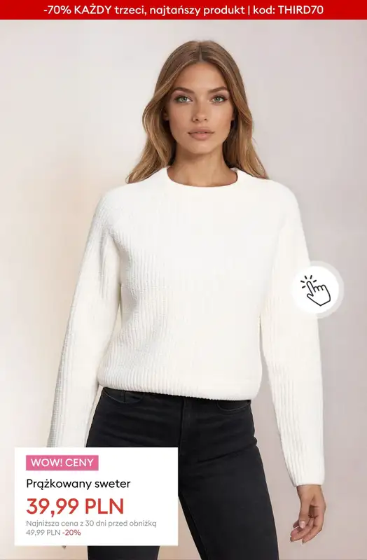 Sinsay - gazetka promocyjna WYPRZEDAŻ: -70% KAŻDY trzeci, najtańszy produkt od czwartku 29.01  - strona 24