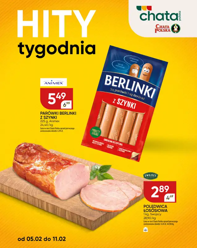Chata Polska - gazetka promocyjna Hity tygodnia od czwartku 05.02 do środy 11.02 - strona 3