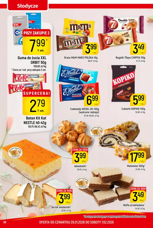 Delikatesy Piotruś Pan - gazetka promocyjna Gazetka od czwartku 29.01 do soboty 07.02 - strona 20