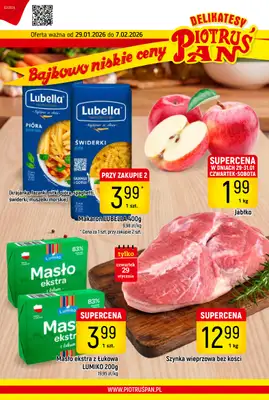 Delikatesy Piotruś Pan - gazetka promocyjna Gazetka od czwartku 29.01 do soboty 07.02