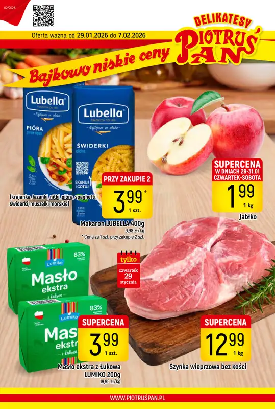 Delikatesy Piotruś Pan - gazetka promocyjna Gazetka od czwartku 29.01 do soboty 07.02