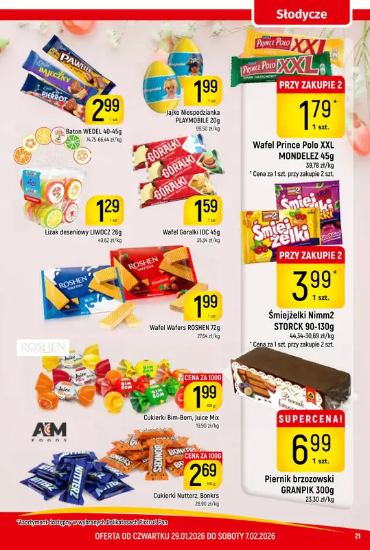 Delikatesy Piotruś Pan - gazetka promocyjna Gazetka od czwartku 29.01 do soboty 07.02 - strona 21