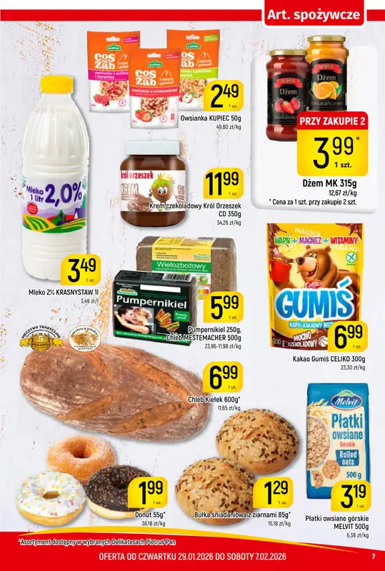 Delikatesy Piotruś Pan - gazetka promocyjna Gazetka od czwartku 29.01 do soboty 07.02 - strona 7