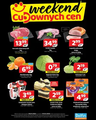 Delfin - gazetka promocyjna Weekend cudownych cen od czwartku 29.01 do niedzieli 01.02