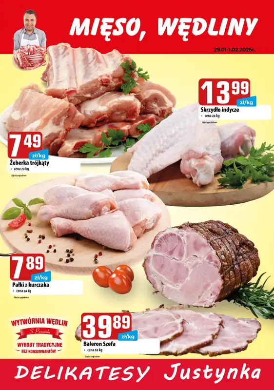 Delikatesy Justynka - gazetka promocyjna Plakaty promocyjne od czwartku 29.01 do niedzieli 01.02 - strona 2