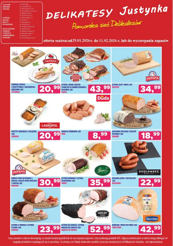 Delikatesy Justynka - gazetka promocyjna Gazetka od czwartku 29.01 do środy 11.02 - strona 2
