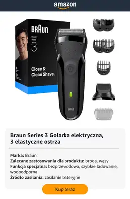 Amazon - gazetka promocyjna Męskie golarki elektryczne w super cenach od czwartku 29.01  - strona 4