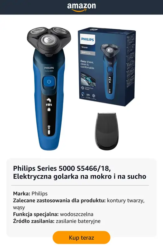 Amazon - gazetka promocyjna Męskie golarki elektryczne w super cenach od czwartku 29.01  - strona 3