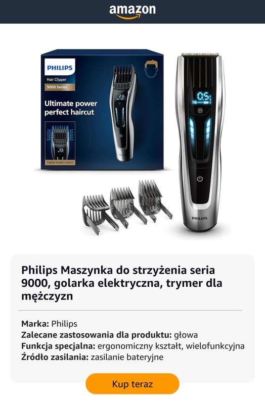 Amazon - gazetka promocyjna Męskie golarki elektryczne w super cenach od czwartku 29.01  - strona 9