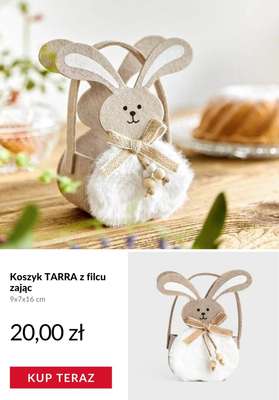 Koszyk TARRA z filcu zając