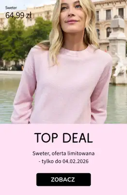 bonprix - gazetka promocyjna TOP DEAL - Sweter za 64,99 zł od czwartku 29.01 do środy 04.02