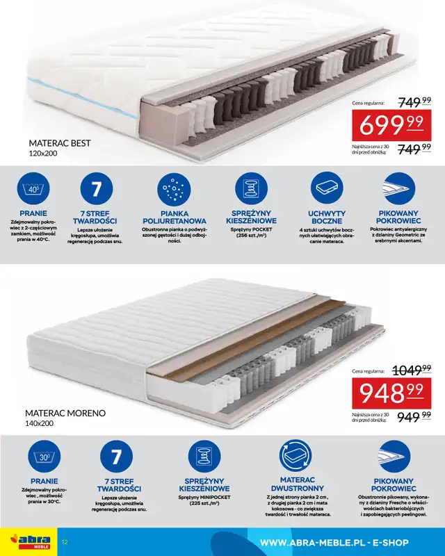 Abra Meble - gazetka promocyjna Moc promocji od czwartku 29.01 do środy 11.02 - strona 12