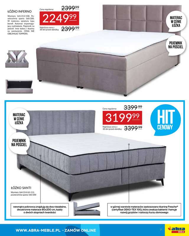 Abra Meble - gazetka promocyjna Moc promocji od czwartku 29.01 do środy 11.02 - strona 7