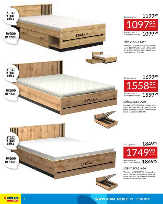 Abra Meble - gazetka promocyjna Moc promocji od czwartku 29.01 do środy 11.02 - strona 14