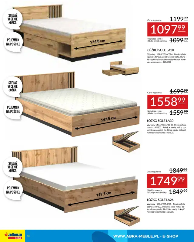 Abra Meble - gazetka promocyjna Moc promocji od czwartku 29.01 do środy 11.02 - strona 14