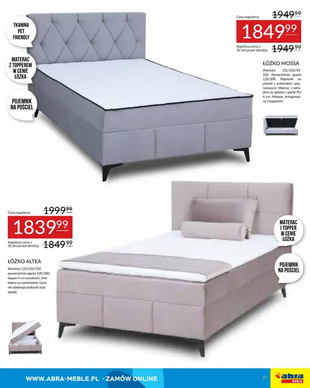 Abra Meble - gazetka promocyjna Moc promocji od czwartku 29.01 do środy 11.02 - strona 17