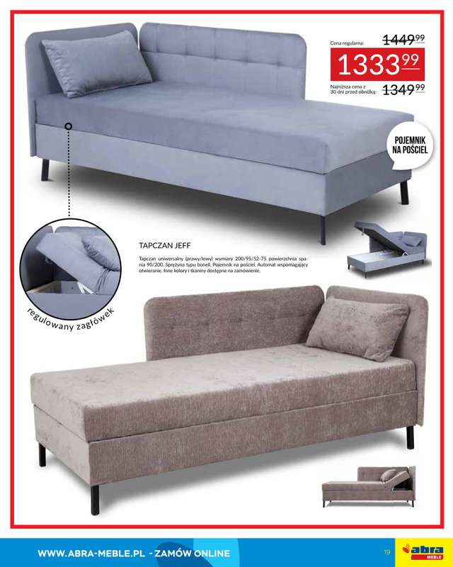 Abra Meble - gazetka promocyjna Moc promocji od czwartku 29.01 do środy 11.02 - strona 19