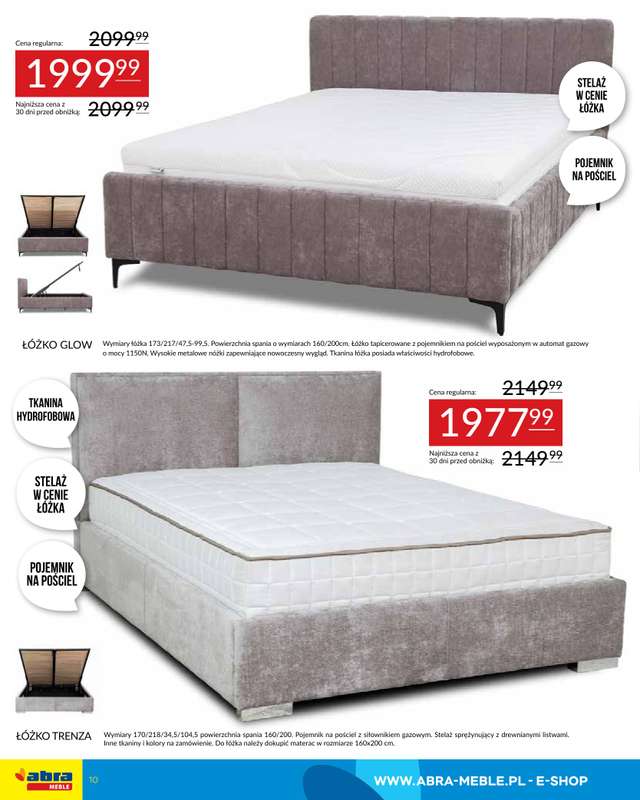 Abra Meble - gazetka promocyjna Moc promocji od czwartku 29.01 do środy 11.02 - strona 10