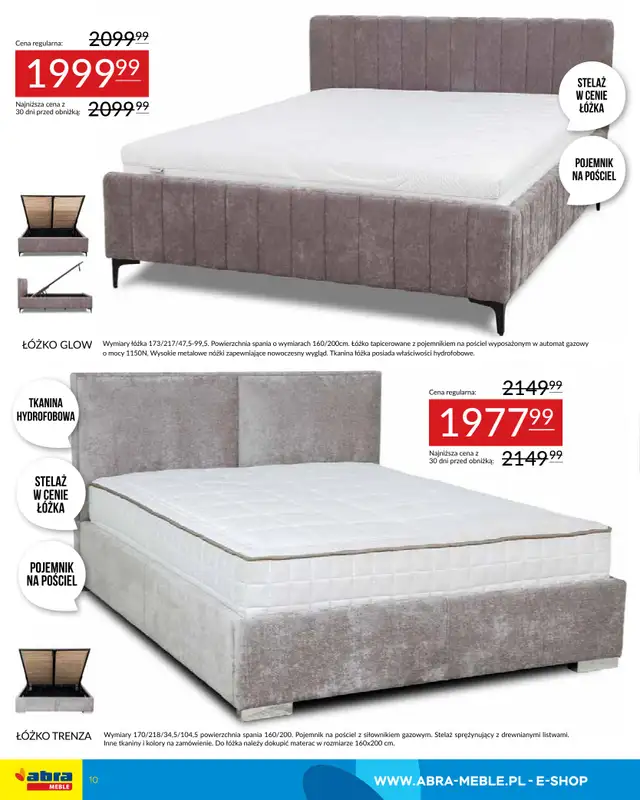 Abra Meble - gazetka promocyjna Moc promocji od czwartku 29.01 do środy 11.02 - strona 10