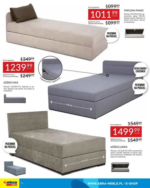 Abra Meble - gazetka promocyjna Moc promocji od czwartku 29.01 do środy 11.02 - strona 18