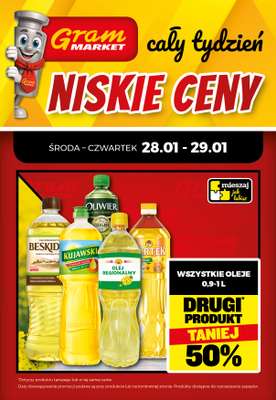 Gram Market - gazetka promocyjna Cały tydzień niskie ceny od czwartku 29.01 do środy 04.02