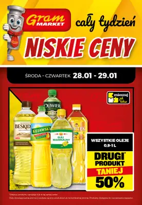 Gram Market - gazetka promocyjna Cały tydzień niskie ceny od czwartku 29.01 do środy 04.02
