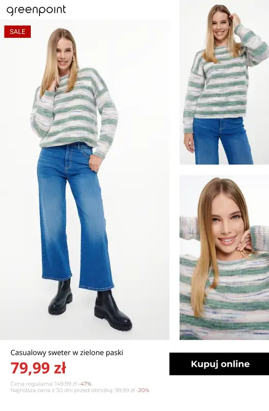 Greenpoint - gazetka promocyjna -30% na kurtki, swetry, bluzy i sukienki od 149,99 zł od czwartku 29.01  - strona 10