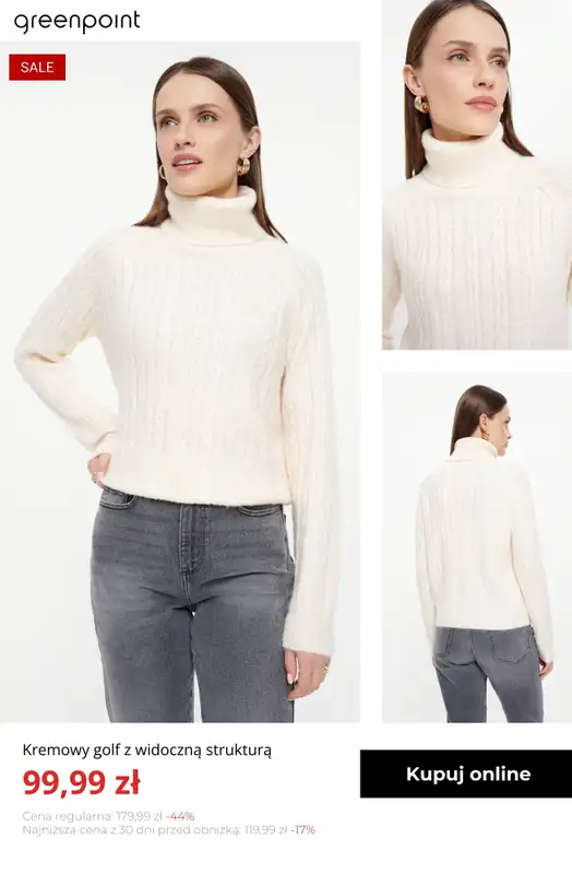 Greenpoint - gazetka promocyjna -30% na kurtki, swetry, bluzy i sukienki od 149,99 zł od czwartku 29.01  - strona 8