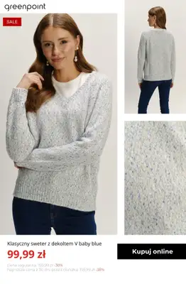 Greenpoint - gazetka promocyjna -30% na kurtki, swetry, bluzy i sukienki od 149,99 zł od czwartku 29.01  - strona 3