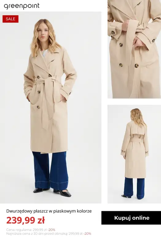 Greenpoint - gazetka promocyjna -30% na kurtki, swetry, bluzy i sukienki od 149,99 zł od czwartku 29.01  - strona 9