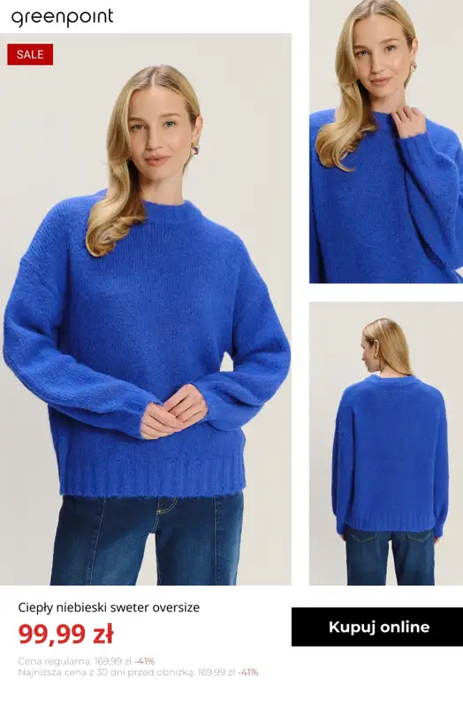 Greenpoint - gazetka promocyjna -30% na kurtki, swetry, bluzy i sukienki od 149,99 zł od czwartku 29.01  - strona 7