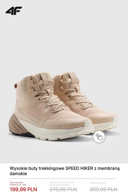 4F - gazetka promocyjna Wysokie buty trekkingowe - od 199,99 zł od czwartku 29.01  - strona 6