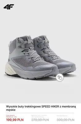 4F - gazetka promocyjna Wysokie buty trekkingowe - od 199,99 zł od czwartku 29.01  - strona 10