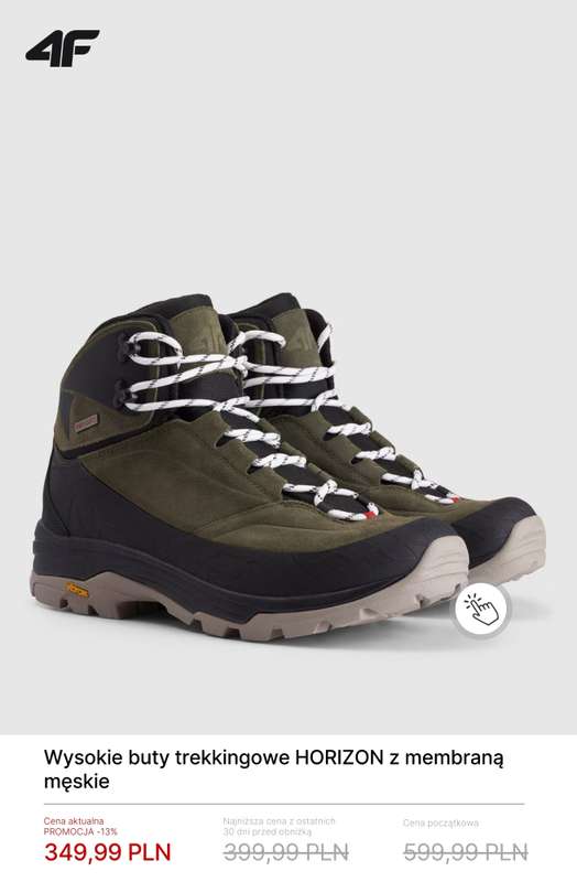 4F - gazetka promocyjna Wysokie buty trekkingowe - od 199,99 zł od czwartku 29.01  - strona 5