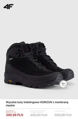 4F - gazetka promocyjna Wysokie buty trekkingowe - od 199,99 zł od czwartku 29.01  - strona 7